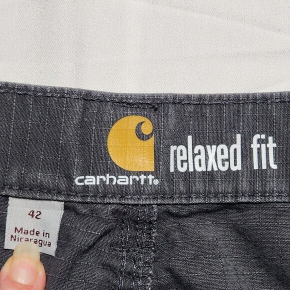 Carhartt Mens 42 BS196-M Force Relaxed Fit Work Cargo Shorts Grey - Picture 6 of 12